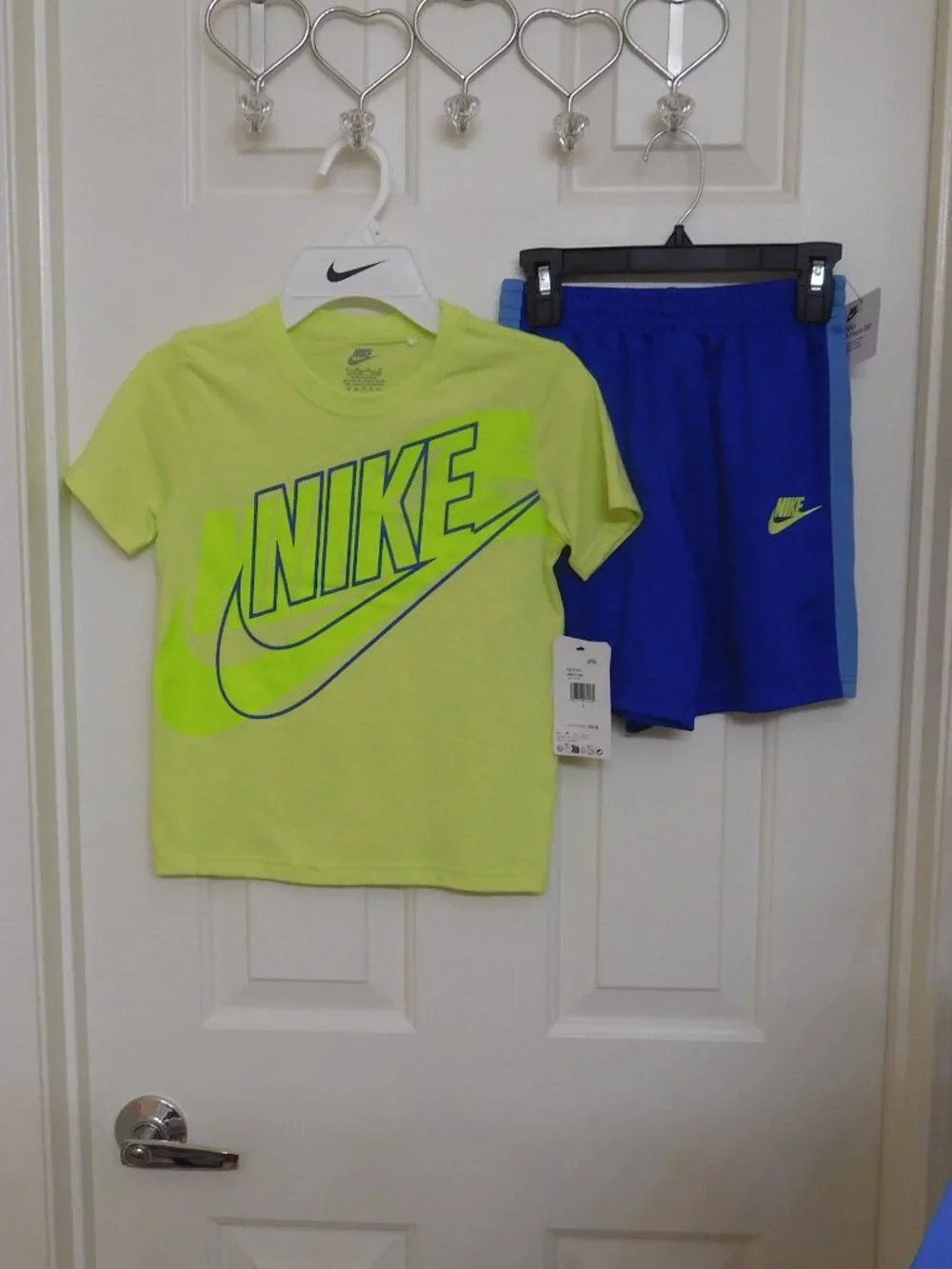 NWT 5 Nike 2pc Shirt & Shorts Set Gray Red Blue Royal Bundle sz 6